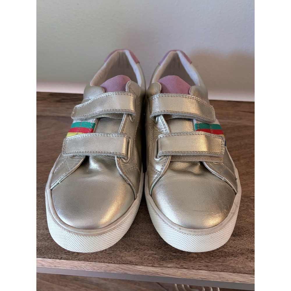 Boden Metallic Sneakers Rainbow Stripe Velcro Casual Shoes EU 39 US 8 - Picture 7 of 16